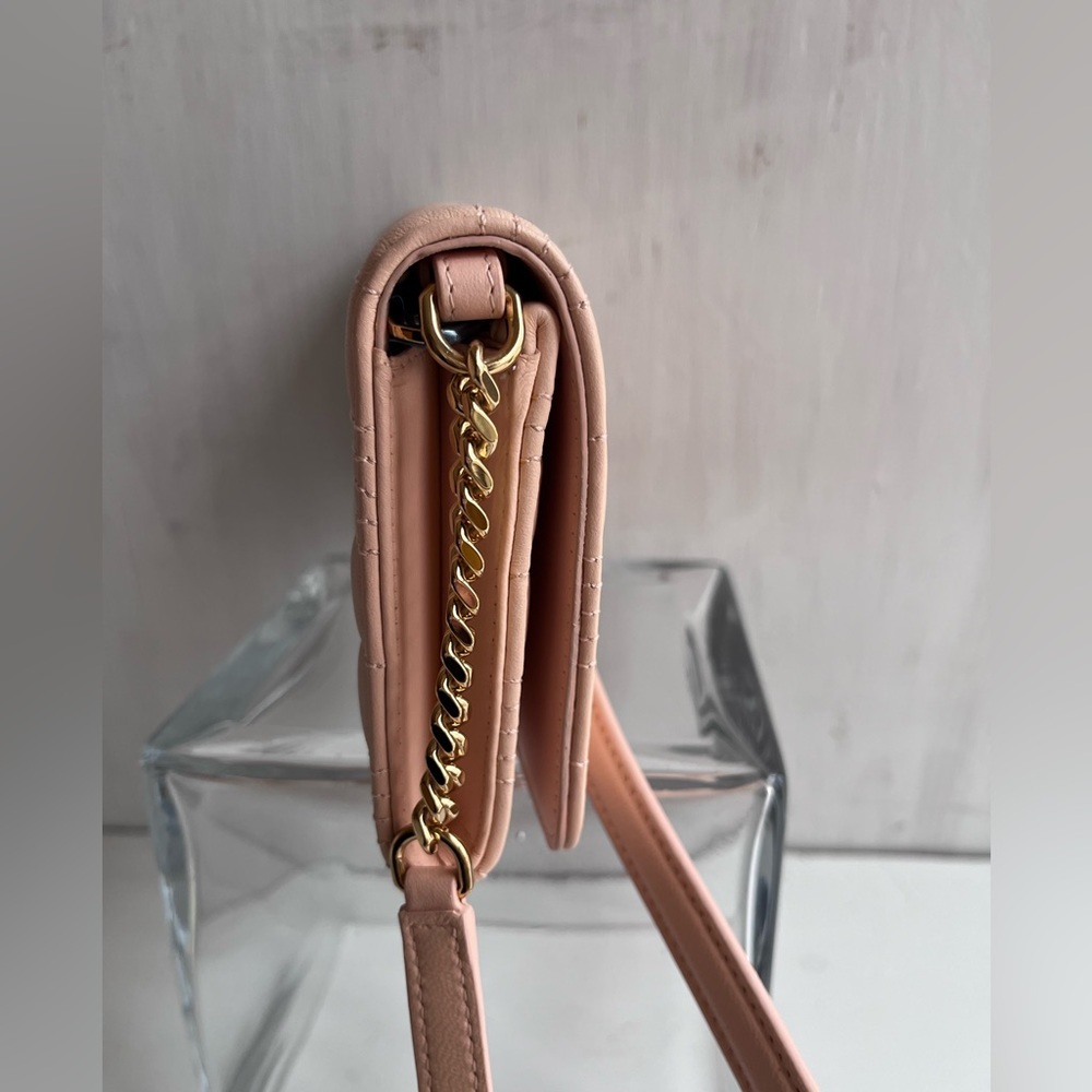 BURBERRY - Lola Quilted Leather Wallet on a Strap-Peach Pink - Picture 10 of 15